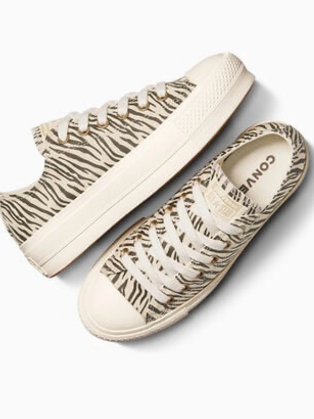 NWOB Converse All Star Lift Platform Sneakers in Zebra Pattern